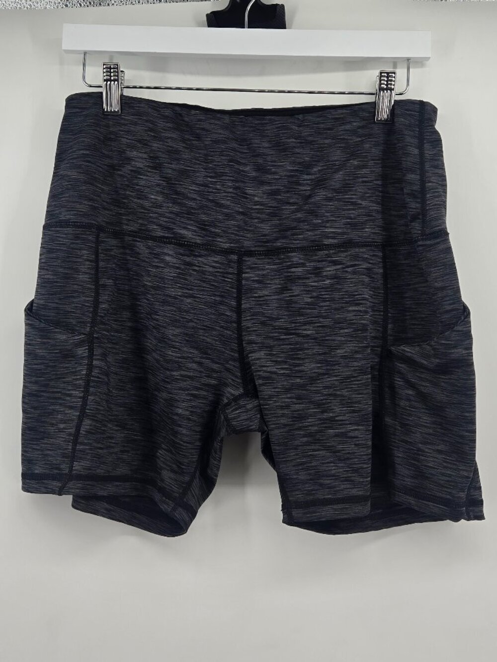 Ododos High Waist Biker Shorts with Pockets 5.5" - XL SpaceDye Charcoal